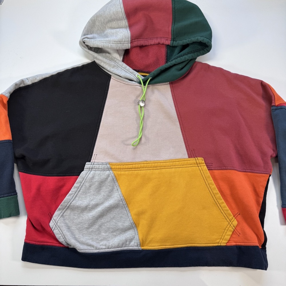 URBAN OUTFITTERS BDG Colorblock Drawstring Hoodie Sweatshirt Womens XL